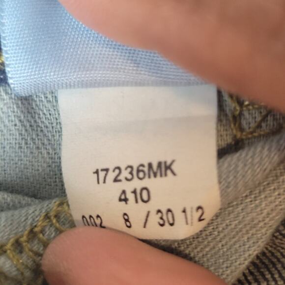 Michael Kors Womens Cropped Izzy‎ Skinny Denim Jeans Sz 8 Blue Dark Wash Stretch - Picture 11 of 12